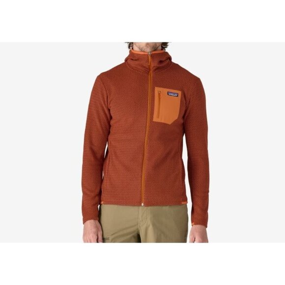 NWT Patagonia RI AIr Full-Zip Hoody Burl Red Technical Fleece Mens 2XL Outdoor - Picture 1 of 9